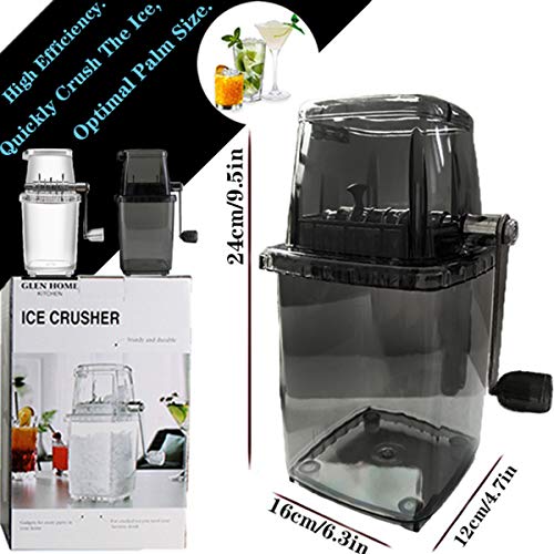 CZ-XING Crushed Ice Maker Manuell Eiscrusher Edelstahl crushed ice maschine mit Handkurbel Ice Crusher Sommer-Stromloser… – Bild 3