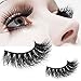 Newkelly 1 3D Long Natural Lashes Eye Fake Thick Eyelashes Pair Crisscross False