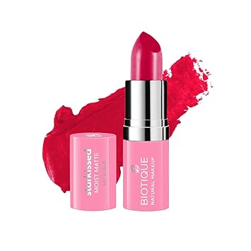 Biotique Natural Makeup Starkissed Moist Matte Lipstick, Pick Me Up, 4g
