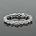 Jane Stone 925 Sterling Silver Cubic Zirconia Halo Rings Crystal Round Wedding Jewelry Eternity for Brides Women Size 7-9