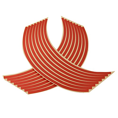 Possbay Motorcycle Car Reflective Tape Stickers Decal Wheel Tire Rim Stripe for 17"-19" 10"-12"