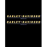 Motorcycle hd Long Letters Logo Vinyl Decal #2 Piece Moto HD Club 0.53"x11" (Gold)