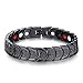 Elegant Titanium Magnetic Therapy Bracelet Pain Relief for Arthritis Carpal Tunnel Tendonitis Tennis Elbow RSI Joint and Wrist (Black)