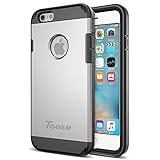 iPhone 6S Case, Trianium [Duranium Series] Protective Case with Built-in Screen Protector for Apple iPhone 6 / iPhone 6s [Silver] Shock-Absorbing Bumper Hard Cover(TMWS604)
