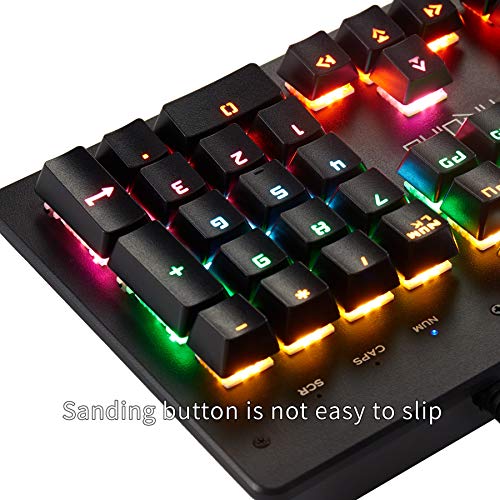 Mechanical Keyboard for Gaming & Working, Gaming Keyboard and Mouse with RGB Backlight, 104 Keys Included, Keyboard and Mouse Set for Windows PC Games.