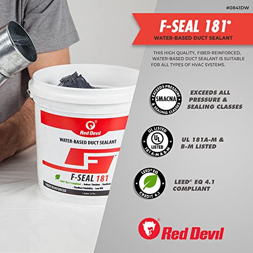 Red Devil 0841DW FSeal 181 Fiber Reinforced Water Based Duct Sealant