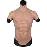 YIQI Silicone Muscle Chest Realistic Male Chest Vest Abdominal Muscle Simulation Skin Silicone Soft