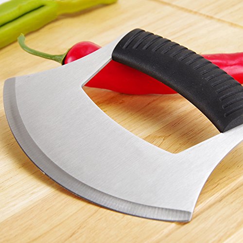 Multi-purpose Stainless Steel Pizza Cutter,Cheese Slicer, Dough Cutter with Protective Cover - Thumbnail 5