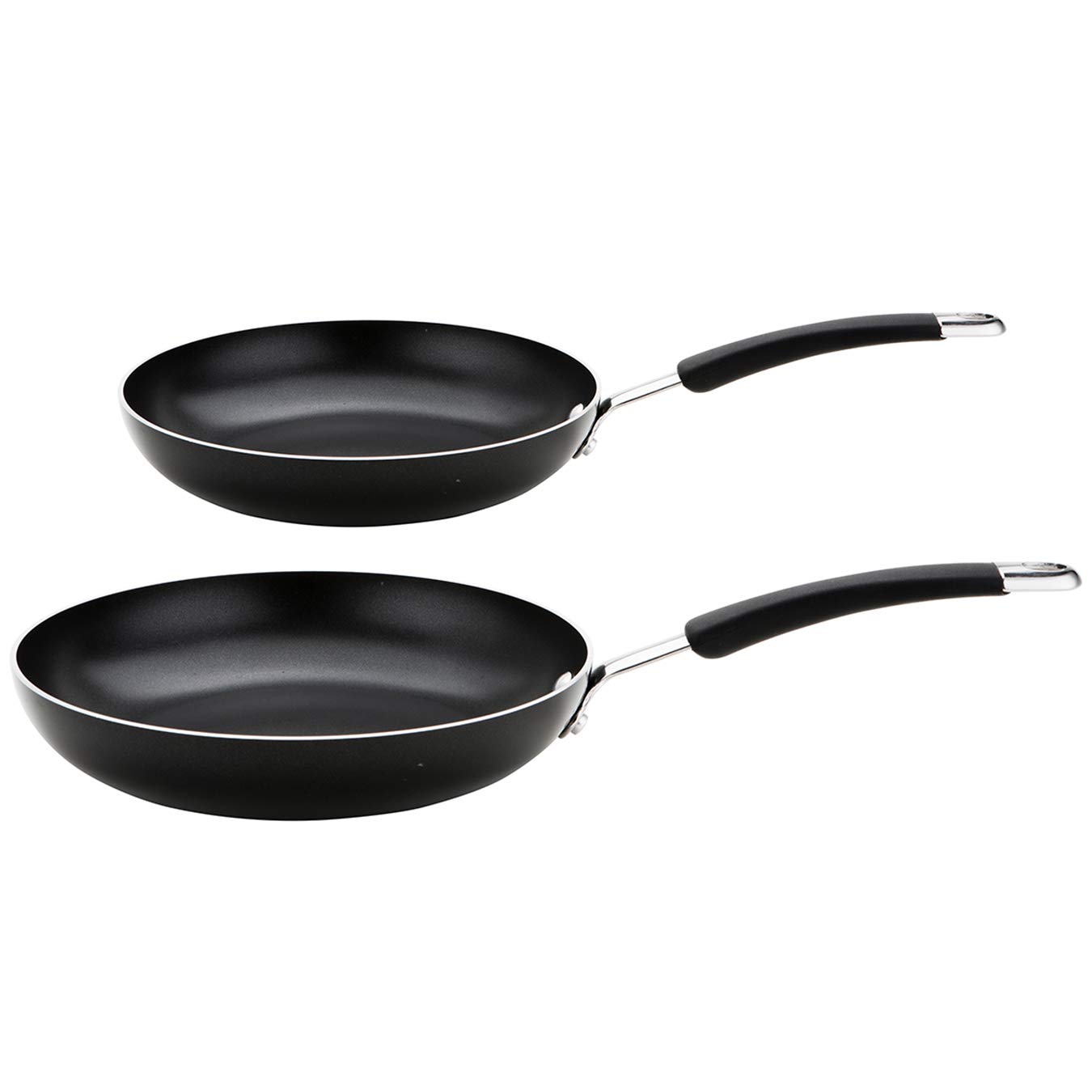 Meyer Non Stick Frying Pans Set of 2 - Suitable as Frying Pans for Induction Hob, 20 & 28cm, Dishwasher Safe, Soft Grip Heat Resistant Handles, 10 Year Guarantee — image 1