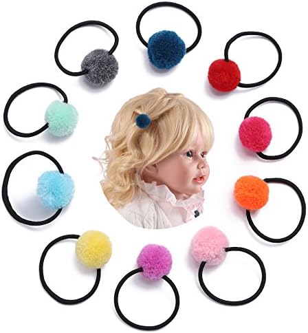 Baby Hair Ties Ferry Ball Elastic Ponytail Holders Set for Baby &amp; Toddler Girls (10pc)