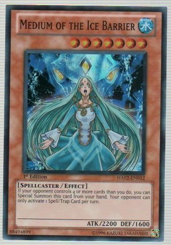 Yu-Gi-Oh! - Medium of the Ice Barrier (HA02-EN012) - Hidden Arsenal 2 - 1st Edition - Super Rare