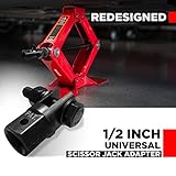 T1A Scissor Jack Adapter for 1/2 Inch Impact Wrench or 13/16 Inch Lug Wrench Adaptor, Used for Automotive Jack, RV or Trailer Leveling Jacks. New Improved More Universal Design by T1A USA