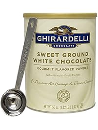 Ghirardelli - Sweet Ground White Chocolate Gourmet Flavored Powder 3.12 lb - with Exclusive 1.5 Tbsp Measuring Spoon