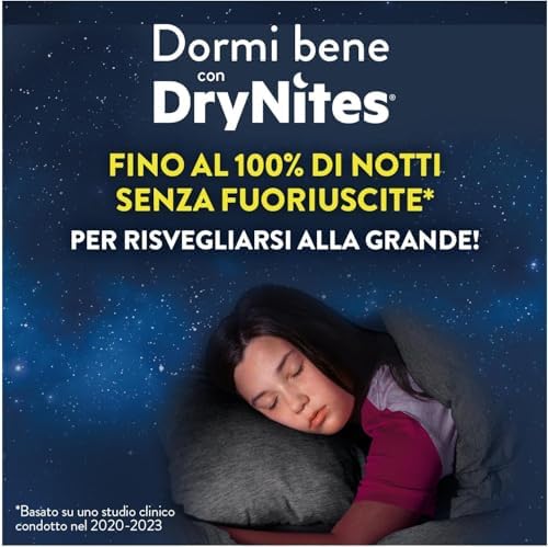 Drynites Pannolini, Taglia L (30-48 Kg), Mutandine assorbenti bambina, 8-13 anni, 52 Pz