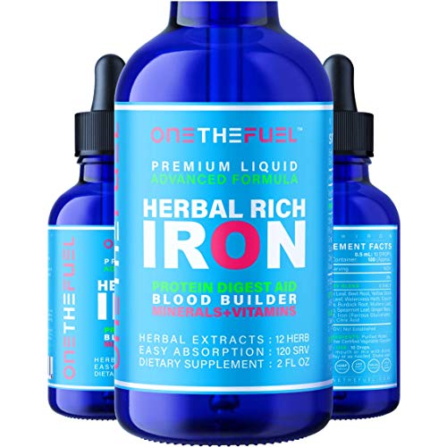 Iron + 12 Herbals Vegan Blood Builder, Iron Supplement, Energy Red