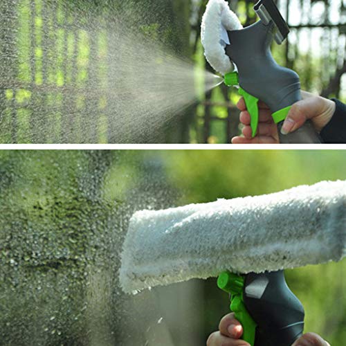 image for TTbuy 3 in 1 Window Cleaner Spray Bottle Wiper Squeegee Microfibre Clo