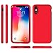 iPhone X Silicone Case, iPhone X Case Miracase Liquid Silicone Gel Rubber Cover with Soft Microfiber Lining Full Body Protection Shockproof Drop Protection for Apple iPhone X- Red
