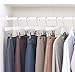 HOUSE DAY Premium Wooden Pants Hangers 25 Pack, Solid Lotus Wood Skirt Hangers with 2-Adjustable Clips, Heavy Duty & Anti Slip Wood Bottom Hanger for Slacks, Jeans, Trousers, Shorts (White)