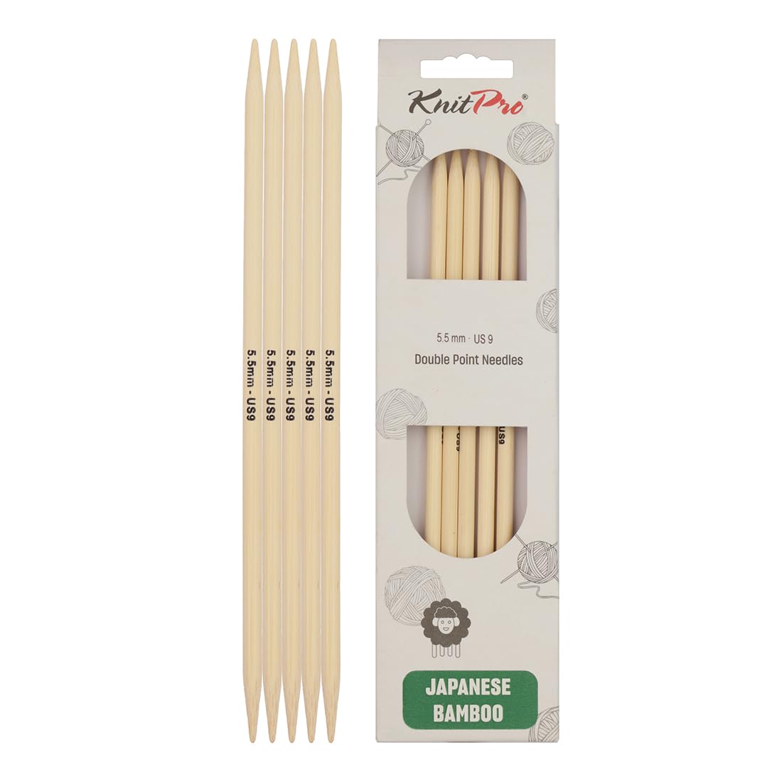 KnitPro Bamboo Double Pointed Needles 8" (20cm) | 5.50mm โ image 1