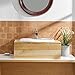 BWE Bathroom Faucet Brushed Nickel Waterfall Single Handle Hole Sink Faucets Bath Vanity Lavatory Vessel Commercial Satin with Water Supply Hose