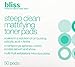 bliss Steep Clean Mattifying Toner Pads, 50 Count