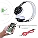 Bluetooth Headset, Riwbox AB005 Wireless Headphones 4.0 with Microphone Foldable Headphones with TF Card FM Radio and LED light for Cellphones and All Bluetooth Enabled Devices (Black&White)