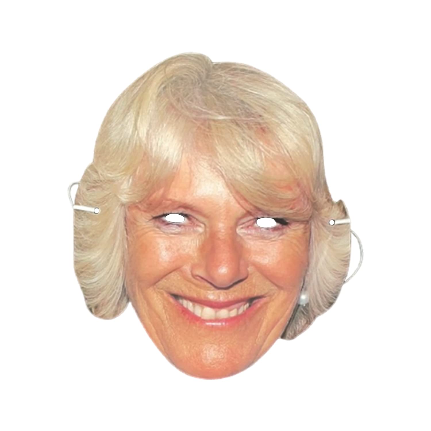 SHATCHI Camilla Parker Face Mask Royal Family Celebrity Fancy Dress Party Do Girls Hen Stage Night Birthday Street Party, Multi, One Size