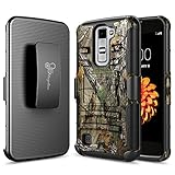 LG K7 Case, LG Tribute 5 Case, LG Treasure LTE Case, NageBee [Heavy Duty] Armor Shock Proof Dual Layer [Swivel Belt Clip] Holster with [Kickstand] Combo Rugged Case - Camouflage