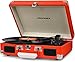 Crosley CR8005D-OR Cruiser Deluxe Vintage 3-Speed Bluetooth Suitcase Turntable, Orange