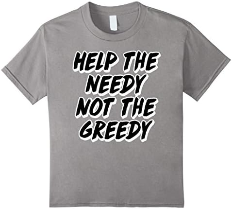 Kids Christian WWJD Shirt - Help the Needy Not The Greedy Tee 4 Slate