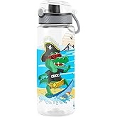 Home Tune Cute Water Bottle for School Kids Girls, BPA FREE Tritan & Leak Proof & Easy Clean & Carry Handle, 23oz/ 680ml (Croc)