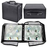 Topeakmart 400 Disc CD DVD Bluray Storage Holder Solution Binder Sleeves Carrying Case