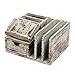 MyGift Rustic Torched Wood Desktop Organizer with Drawer, Mail Sorter, Sticky Note Pad Holder, Wooden Desk Storage Caddy for Office/Home