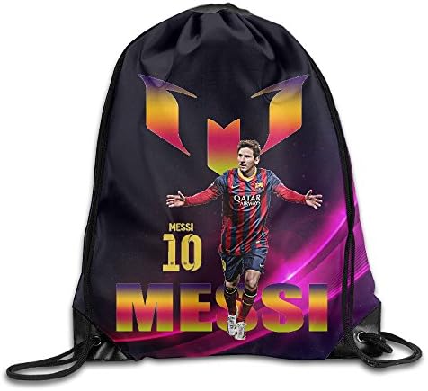 Quasi Leo Messi 1 Custom Large Drawstring Sport Backpack Sack Bag Sackpack