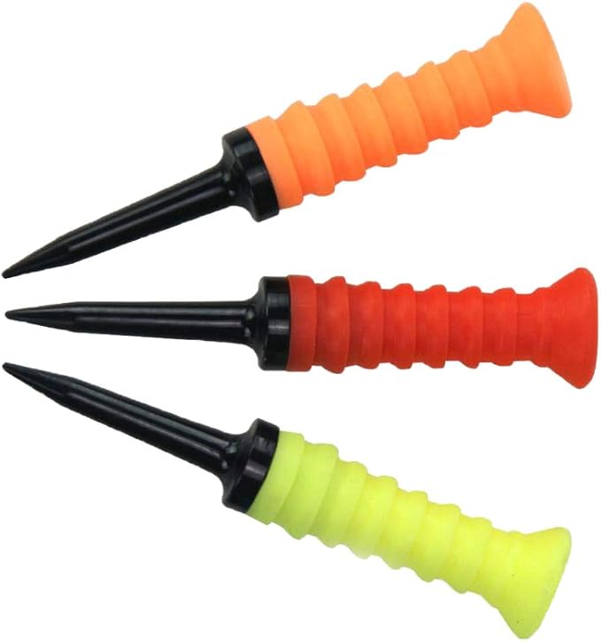 B Baosity 3 Pieces Unbreakable Golf Tees Elastic Plastic Golf Tee