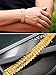 Suyi Men's 18K Gold Plated Link Bracelet Classic Carving Wrist Chain Link Bangle Width