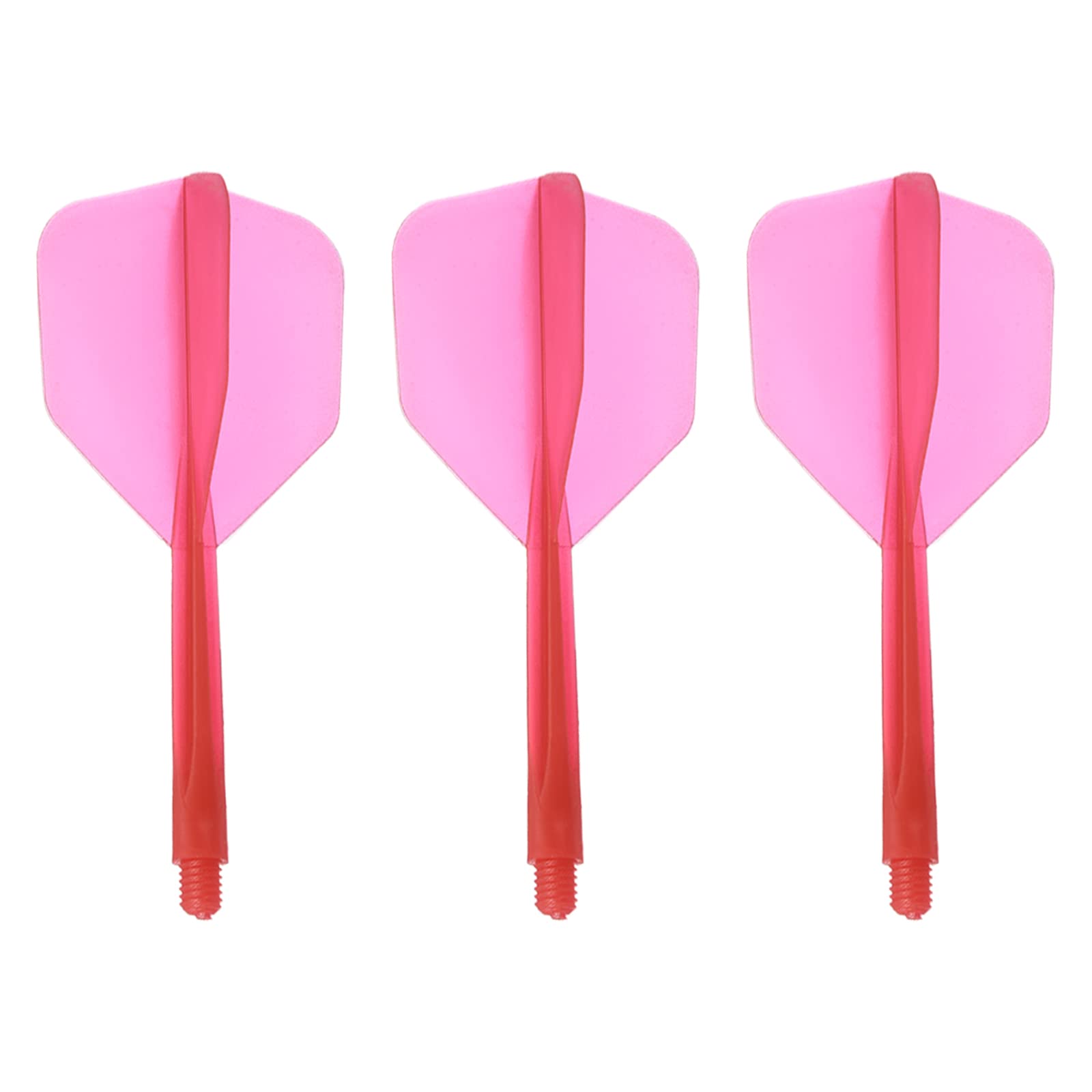 PATIKIL Integrated Dart Shaft & Flights, 3 Pack Durable Plastic Dart Flight Set, Red