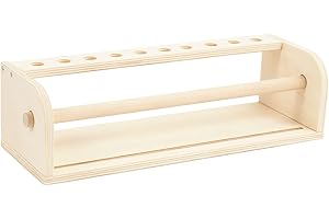 Beright Wooden Tabletop Paper Roll Dispenser, not with Paper, Suitable Size for 11.8" Width Paper Rolls, Desktop Solidwood Easel for Kids Drawing and Writing