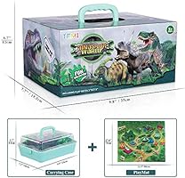 temi dinosaur toy figure with activity play mat & trees