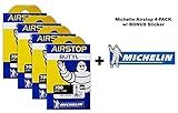 Michelin A1 Airstop 700x18-25c Road Bike Tube Bundle 52mm Smooth Presta - 4 PACK w/ 2 Park Tire Levers