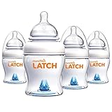 Munchkin Latch BPA-Free Baby Bottle, 4 Ounce, 4 Pack