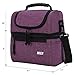 MIER 2 Compartment Lunch Bag for Men Women, Leakproof Insulated Cooler Bag for Work, Purple, Medium
