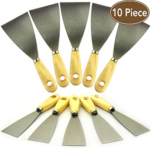 10 piece paint scraper,putty knife scraper,scraper,painters tools,paint remover for wood,wallpaper scraper,taping knives,paint scraper set,putty knife set,paint tools,tools,hand tools,home repair tool