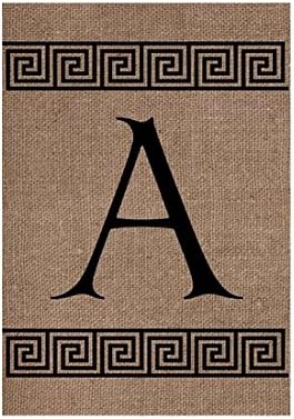 Custom Decor Flag Burlap Monogram A Garden flags decorative flags initial flags party flags 12.5 x 18 Inch Double Sided banner home flags Print house flags