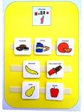 Plastic Visual ASD Snacks Choice Board (Picture Communication Symbols)