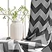 Melodieux Fashion Chevron Curtains for Living Room Dining Room, Darkening Blackout Grommet Top Window Drapes Soundproof Thermal Insulated for Bedroom, 84 Inches Long, 52 by 84 Inch, Gray (1 Panel)