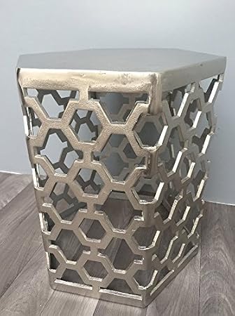 Alu Rund Beistelltisch Silber Rustikal Mobel Kaffee Sofa Ende