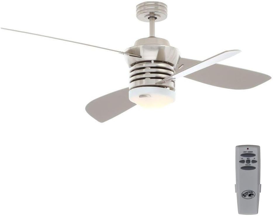 Hampton Bay Pilot 60 Inch And 52 Inch Indoor Brushed Nickel