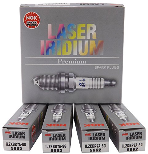 NGK 5992 ILZKBR7A-8G Laser Iridium Spark Plug, Pack of 4