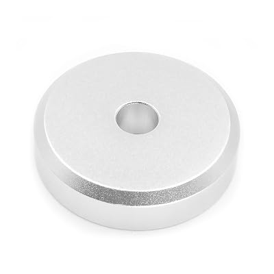 Menesia 45 Record Adapter Aluminum 45 RPM Adapter for Record Player (Silver)